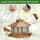 Metal Bird Feeder for Outdoor Hanging, 4.6LB Large Capacity, Garden Decoration - Attracts Wild Birds, Durable Outdoor Bird Feeding Station for Garden Yard Outside Backyard (Extra Large Gold) by GreenHaven Gardens