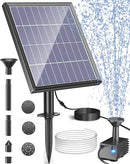 Biling Solar Fountain for Bird Bath with Water Pump Kit, 4.5 W 48 GPH Solar Water Pump with 4ft Tubing for Hummingbird Bath, Small Pond and Fish Tank by GreenHaven Gardens