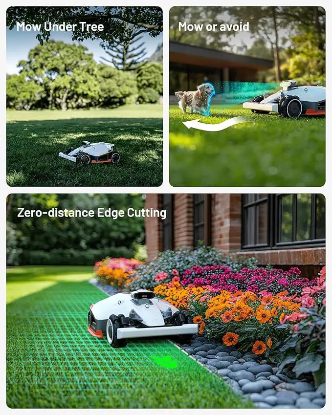 LUBA 2 AWD 3000X Robot Lawn Mower with 4G, Reception 0.75 Acre, Max. 0.89 Acre, All-Wheel-Drive for 80% Slope, UltraSense AI Vision & RTK Automatic Edge Mapping, 1.0"-2.7" Cutting Height, photo 4 of 9