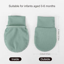 BQUBO 6 Pairs Newborn Baby Boys Girls Mittens 0-6 Months Unisex-Baby Infant Mittens Elastic No Scratch Wrist Gloves by TinyTreasures Baby Boutique
