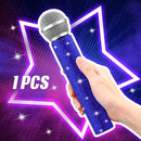 Sanwuta Fake Microphone Prop Sparkly Bling Rhinestones Plastic Play Microphone Pretend Glitter Bedazzled Mic for Cosplay Party Costume(Royal Blue) by TinyTreasures Baby Boutique
