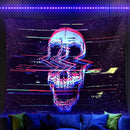 ADDWel Blacklight Skull Tapestry, Black Psychedelic Tapestry Glow In The Dark, UV Reactive Black Light Tapestries Posters Wall Hanging for Room Decor(50 * 60inches) by CozyNest Decor