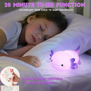 DREAMING MY DREAM Axolotl Night Light for Kids,Cute Axolotl Gifts lamp Rechargeable Light Table Bedside Lamp,LED Animal Silicone Nursery Night Lamp Cute Room Decor for Kids Girls Boys by TinyTreasures Baby Boutique