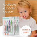 Cherish Baby Care Toddler Toothbrushes 1-2 Years (4-Pack) - BPA-Free & Safety-Tested Kids Toothbrush Kit, Designed by a Pediatric Dentist, Soft-Grip Toothbrush for Kids, My First Toothbrush Set by TinyTreasures Baby Boutique