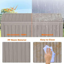 150 Gallon Resin Deck Box, Lockable Patio Outdoor Storage Box for Furniture, Garden Tools and Tools Storage, Waterproof Outside Storage Boxes - Grey by CozyNest Decor