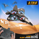 BEZGAR Drones for Kids | 2.4GHZ RC Plane, Remote Control Airplane, RC Helicopter, 360° Flip Fighter Jet Toy with Colorful LED Navigation Light Gray by TinyTreasures Baby Boutique