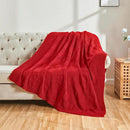 CozeCube Knit Throw Blanket,Christmas Red Checkered Bedroom Blanket for Couch,Soft Cozy Warm Knitted Blanket for Bed Sofa Living Room,Decorative Spring Fall Throw Blanket 50"X60",Christmas Red by CozyNest Decor
