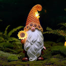 Garden Gnomes Outdoor - Sunflower Gnome Statue with Solar LED Lights for Yard, Patio, Lawn Ornaments - Best Garden Gifts for Mothers Day, Housewarming, Festival by CozyNest Decor