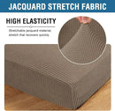 H.VERSAILTEX Super Stretch Individual Seat Cushion Covers Sofa Covers Couch Cushion Covers Slipcover Sets Thick Jacquard Textured Twill Fabric (1 Piece Loveseat Cushion Cover, Macchiato) by CozyNest Decor
