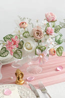 White Pink Artificial Flowers Silk Fake Roses Peonies Greenery Combo Box Set for DIY Wedding Bouquets Bridal Shower Centerpieces Floral Arrangements Party Tables Home Decoration by GreenHaven Gardens
