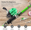 Kids Fishing Pole, Kids Portable Telescopic Fishing Rod Set, Tackle Box and Fishing Net Combo Kit, Kids Fishing Gear for Boys and Girls Age 5-10 and Youth by TinyTreasures Baby Boutique