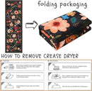 Runners for Hallways Kitchen Rug Non Slip 2'x 10' Long Washable Runner Rugs with Rubber Backing Soft Floral Carpet Runner for Hallways, Kitchen, Laundry, Bedroom, Bathroom(Black) by CozyNest Decor
