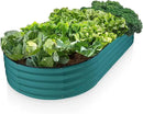 Galvanized Raised Garden Beds Outdoor // 6×3×1 ft Planter Raised Beds for Gardening, Vegetables, Flowers // Large Metal Garden Box // Patented Tool-Free Design (Turquoise) by GreenHaven Gardens