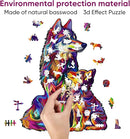 Wolf Puzzles for Adult 500 Piece, Family Wooden Puzzle for Adult, Challenging Puzzle, Luxurious Shaped Wooden Puzzles for Adults, Family Game 15 x 19.2in by TinyTreasures Baby Boutique