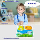 Wooden Toddler Puzzles Ages 1-3,Montessori Jigsaw Puzzle for Toddlers 1-3,Learning Toys for Kids 2-4 Years Old, Educational Gifts for Boys Girls 2-3 by TinyTreasures Baby Boutique