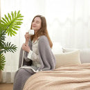 Snuggle Sac Ultra Soft Waffle Throw Blanket for Couch Bed Sofa 50x60 inches, Reversible Grey Blanket Microfiber Fluffy Fuzzy Cozy Knit Throws for Women Mothers Birthday Gifts by CozyNest Decor