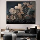 SIGNWIN 60"x72" Extra Large Framed Wall Art Silhouetted Trees at Dusk, Dramatic Forest and Cloudscape for Home Living Room Bedroom Decor (Frame Assembly Required) by CozyNest Decor