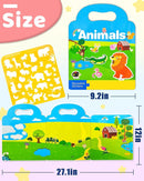 Benresive Reusable Sticker Books for Kids 2-4, Sticker Books for Toddlers 1-3 2-4, Toddler Travel Toys Activities Crafts Gifts - Animal by TinyTreasures Baby Boutique