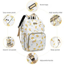 Diaper Bag Backpack, Diaper Bags for Baby Girls Boys, Baby Bags for Moms Dads, Nappy Changing Bag with Insulated Pockets,Multi-functional Waterproof Backpack with Stroller straps -Beige Banana by TinyTreasures Baby Boutique