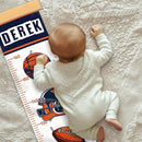 Personalized Name Growth Chart Wall Decor for Kids – Canvas Removable Height Chart Measuring Ruler 59" x 7.9" (Balls) by TinyTreasures Baby Boutique