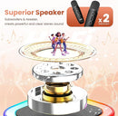 Mini Karaoke Machine for Kids Adults, Portable Bluetooth Speaker with 2 Wireless Karaoke Microphones,2025 TOP Birthday Gifts Toys for Boys 3,4, 5, 6, 7, 8+Years Old Toddler Karaoke Player by TinyTreasures Baby Boutique