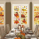 9 Sheets Thanksgiving Window Clings, 115PCS Thanksgiving Decorations Window Stickers, Turkey Decal Stickers with Cute Cones Nuts Maple Leaves Patterns for Fall Harvest Decorations Decor Accessories by CozyNest Decor