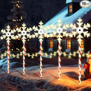 Christmas Pathway Lights Snowflake Outdoor 10PK 28inch 250LED 8 Modes Yard Decoration Flashing Waterproof Outdoor Lighted Up Christmas Light Decor for Garden Yard (Red) by GreenHaven Gardens