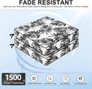 Favoyard Outdoor Chair Cushion 19 x 19 x 3 In Waterproof Pattern Fade Resistant Cushions for Patio Furniture with Removable Cover Attach Straps 28D Foam Insert Cushions Pads for Seat Sofa Couch 2 Pack