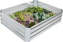 Sunnydaze Galvanized Raised Garden Bed - Metal Raised Bed for Gardening - Outdoor Planter Box for Flowers, Plants, and Vegetables - Silver - 48" W x 36" D x 12" H Rectangle by GreenHaven Gardens