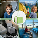 Portable Potty Seat for Toddler, Kids Travel Potty Foldable Compact Potty Training Toilet Seat with Cleaning Bags for Car, Camping, Travel, Outdoors (Green) by TinyTreasures Baby Boutique