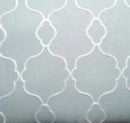MIUCO Moroccan Embroidered Semi-Sheer Curtains Faux Linen Grommet Window Panel Pair for Nursery 52 x 63 Inch, Sea Foam by CozyNest Decor