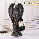 Solar Angel Outdoor Garden Decor Statues – 13.2 inches Solar Outdoor Sculptures for Outside Yard Art Patio Balcony Front Lawn Ornaments Gifts for Mom Grandma Women（Bronze） by CozyNest Decor