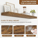 fuqing Floating Shelves for Wall, Bathroom Shelf Wall Mounted for Storage, Shelves with Invisible Bracket for Bedroom, Kitchen, Living Room, Farmhouse Small Book Shelf, 40 Inch Set of 2, Rustic Brown by CozyNest Decor
