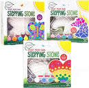 Creative Roots Paint Your Own Stepping Stones Multipack with Butterfly, Unicorn, & Heart, 3 Ceramic Stepping Stones (7 Inch Each), 18 Acrylic Paints, 3 Paintbrushes, Ages 8+ by TinyTreasures Baby Boutique
