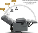 Luxlen Manual Recliner Chair, Reclining Chair with Overstuffed Armrest and Backrest, Living Room Single Sofa Recliners,Light Grey by CozyNest Decor