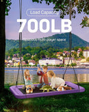 Tree Swing for Kids and Adults, 60" Waterproof Rectangle Platform Swing, 700lbs Heavy Duty with Adjustable Straps, Purple by TinyTreasures Baby Boutique