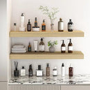 Fun Memories Floating Shelves - 24 Inch Rustic Wooden Wall Shelves - Extra Deeper & Thicker Wall Mounted Storage Shelf for Living Room, Kitchen, Farmhouse - 24" x 9" x 1.6" 2Pack, Oak by CozyNest Decor