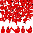 100 Pcs Mini Resin Red Cardinal Bird Figurines – Tiny Cardinal Ornaments for Christmas, Cake Toppers, Garden Crafts, Dollhouse, Fairy Micro Landscape, Party and Home Decorations by GreenHaven Gardens