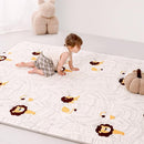 Baby Play Mat 71x79 Inch, 2 in 1 Fabric & XPE Dual-Sided Design Foldable Play Mats for Babies and Toddlers, Waterproof & Anti-Slip Baby Mat for Floor, Portable Baby Foam Crawling Mat with Travel Bag by TinyTreasures Baby Boutique