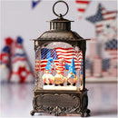 Gnome Snow Globe Lantern 4th of July Decorations with Timer, USB and Battery Powered 4th of July Shirts Patriotic Gnomes and American Flag Independence Day 10.2 inch by CozyNest Decor