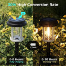 XMCOSY+ Solar Lights Outdoor Waterproof, 20 LM Solar Powered Garden Lights with 2-Tone Black & Grey Metal Design, Solar Pathway Lights for Yard Patio Landscape Walkway Driveway (Black & Grey) by GreenHaven Gardens