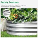 JERIA 8×4×1ft Oval Raised Garden Bed,Galvanized Raised Garden Bed Kit Outdoor Metal Gardening Planter Box for Vegetable, Fruits, Flower，Herbs by GreenHaven Gardens