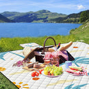 Extra Large Picnic Blanket Waterproof,80"x 80"Foldable Machine Washable Beach Blanket,Outdoor Blanket for 6-8 Adults,Suitable for Indoor Crawling,Park Beach,Camping,Hiking,Family Travel(Island) by TinyTreasures Baby Boutique