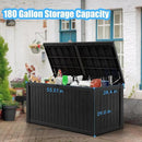 DRATO 180 Gallon Deck Box, Waterproof Resin Large Outdoor Storgae Box for Patio Furniture, Patio Cushions, Gardening Tools, Pool and Sports Supplies, Lockable by GreenHaven Gardens