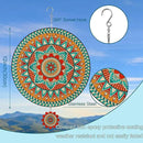 TUOKING Mandala Wind Spinners Outdoor Metal 3D Hanging Art Wind Spinner 12 Inch Stainless Steel for Yard and Garden Decoration Worth Gift for Women by GreenHaven Gardens