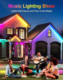 Solar Led Strip Lights Outdoor RGB,16.4FT Music Sync Solar Strip Lights Outdoor Waterproof IP68 with Remote & 8 Lighting Modes,Powered Rope Lights for Yard Trees,Garden,Step,Patio,Fence,Deck by GreenHaven Gardens