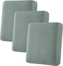 H.VERSAILTEX Super Stretch Individual Seat Cushion Covers Sofa Covers Couch Cushion Covers Slipcover Sets Thick Jacquard Textured Twill Fabric (3 Piece Sofa Cushion Covers, Sage) by CozyNest Decor