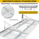 4Pack 1.64x4ft Adjustable Metal Garage Wall Shelving Heavy Duty Garage Storage Shelf Wall Mounted White by GreenHaven Gardens