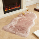 AMTOVO Faux Fur Rug, Pink Area Rug, Fluffy Sheepskin Rug, Fuzzy Ultra Soft 2 x 4 ft Shag Rugs for Bedroom Sofa Throw Cushion Room Decor, Sheepskin by CozyNest Decor