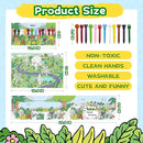 R&DLanci Animal Crayons for Kids, 11-colors Washable Crayon Set with Eraser & Drawing Paper, Non-Toxic Crayon, Easy to Hold, Mess-Free Crayons for Toddlers, Art Supplies for Toddlers and Kids Ages 3+ by TinyTreasures Baby Boutique